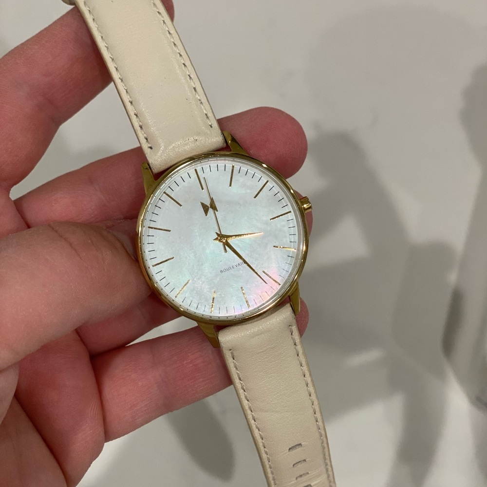 White Leather Watch MVMT